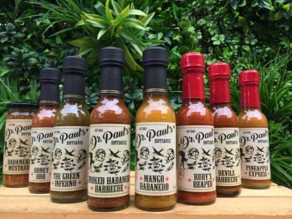 Selection of Dr Pauls Hot Sauces